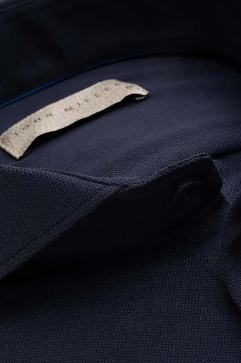 Overhemd John Miller donkerblauw Tailored Fit