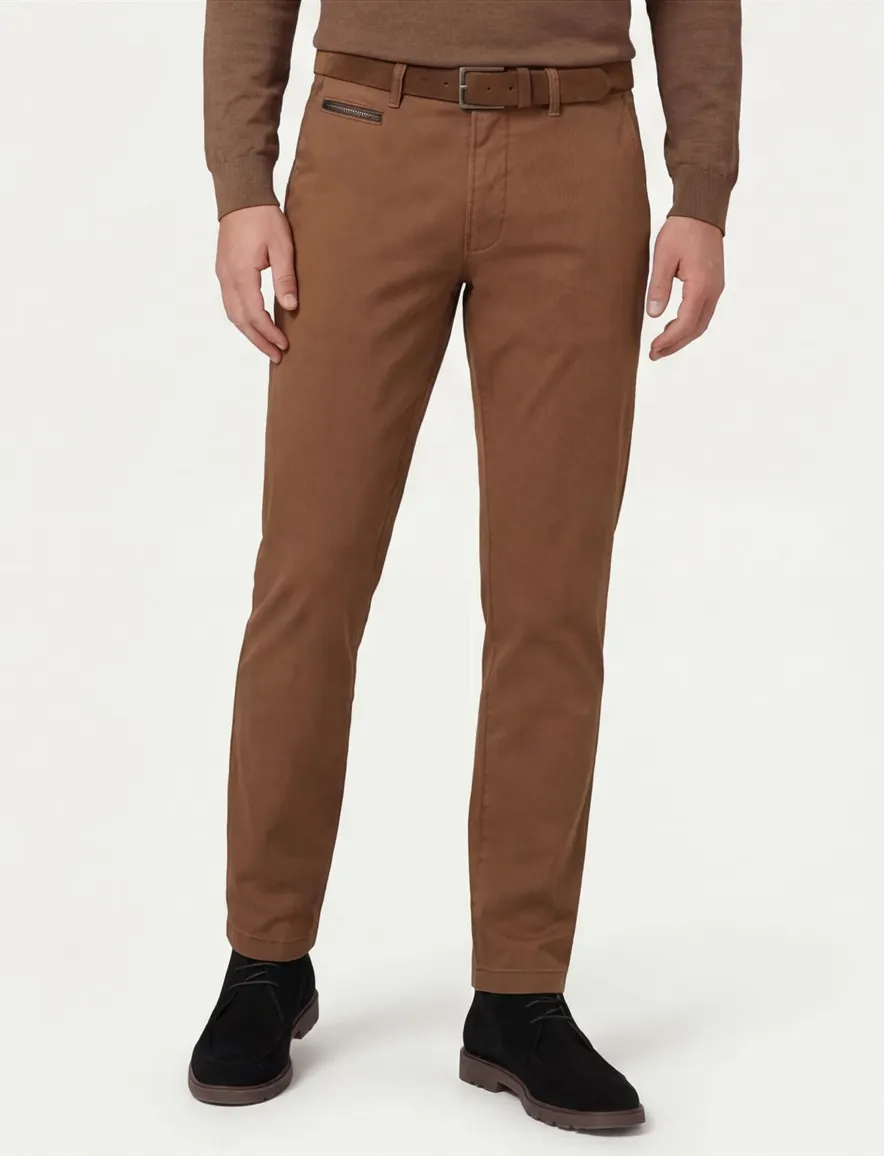 Chino bruin Gardeur Benny