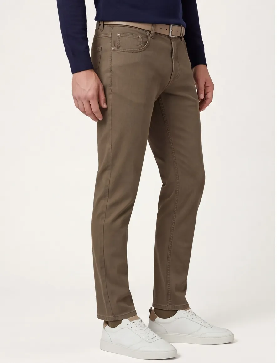 Gardeur pantalon bruin katoen