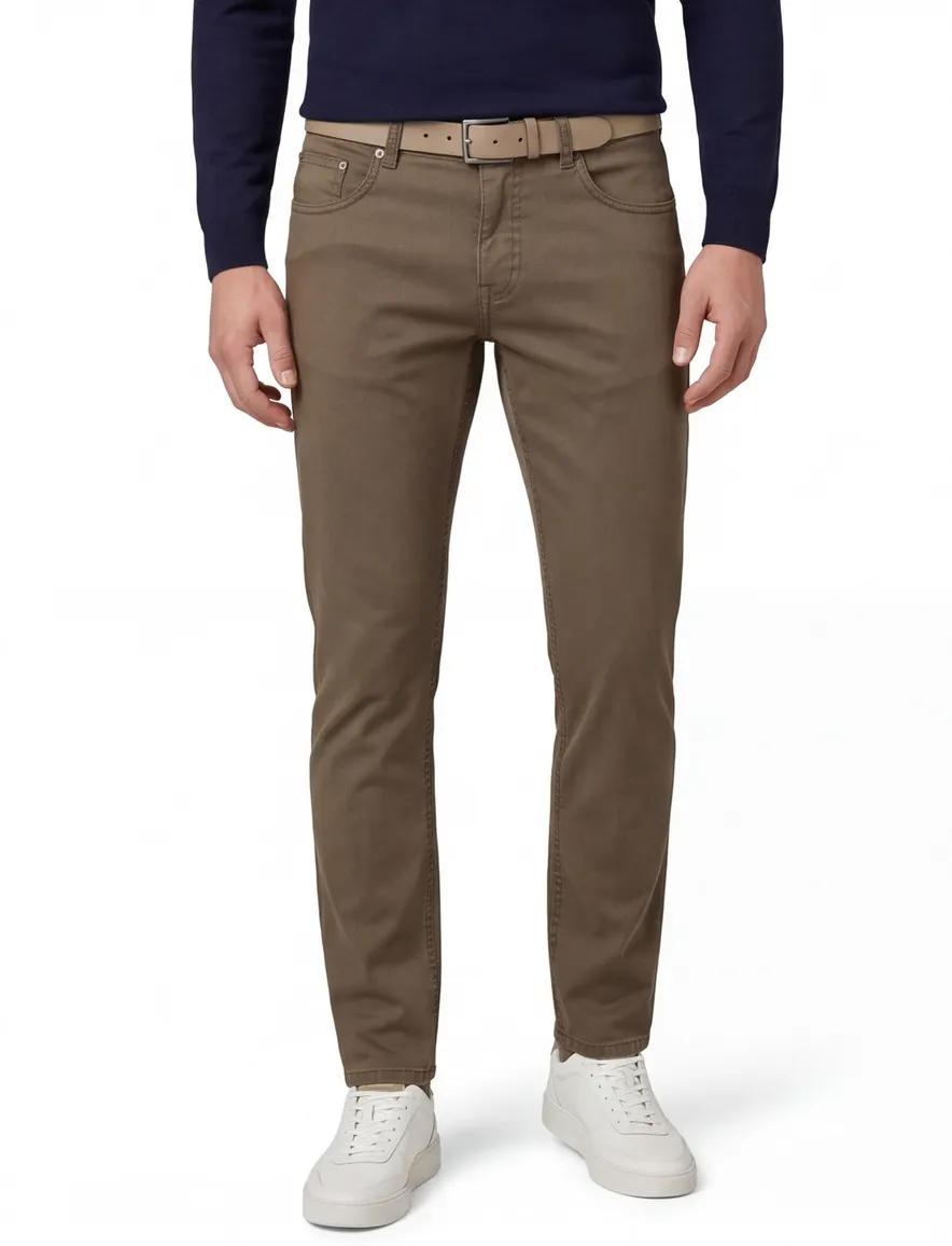 Gardeur pantalon bruin katoen
