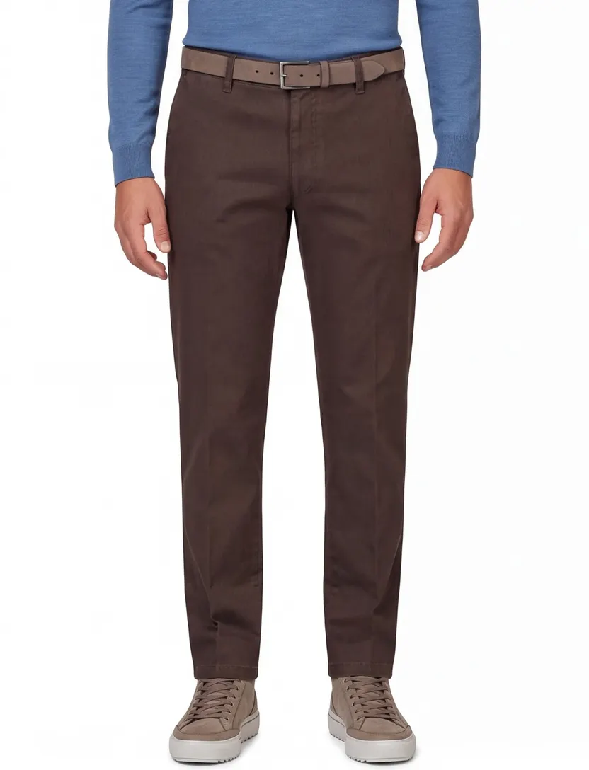 M.E.N.S. chino Madison donkerbruin