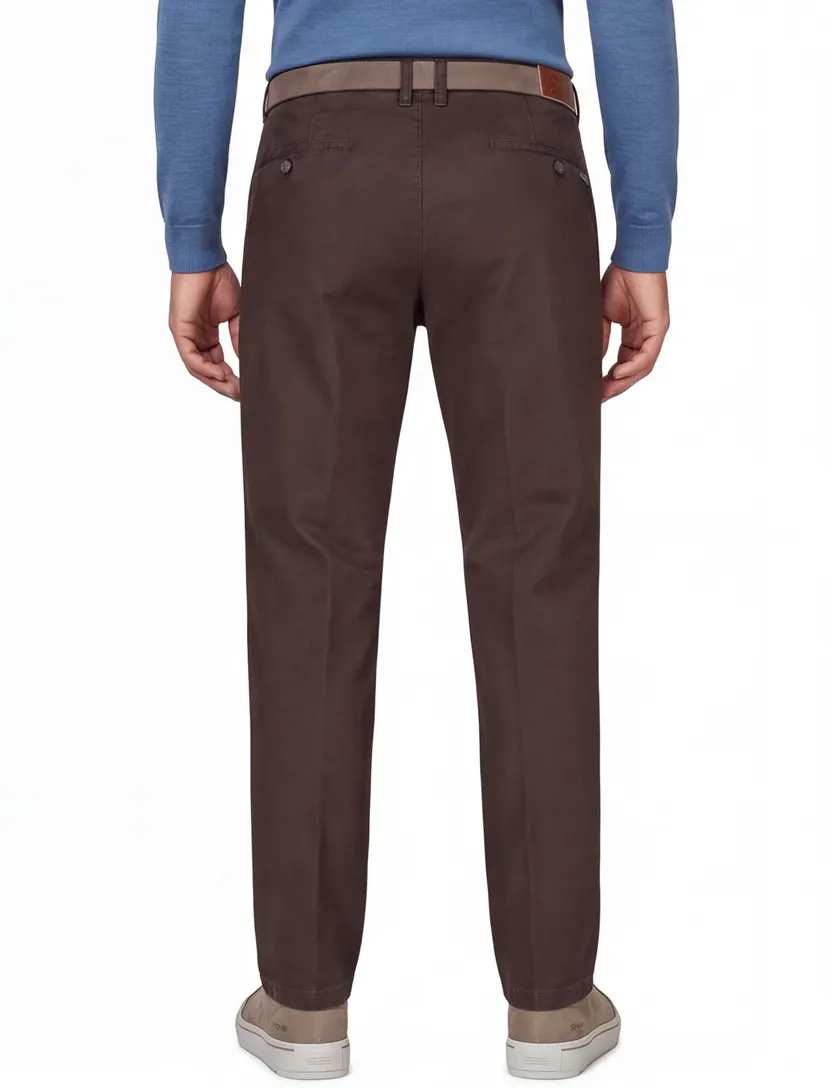 M.E.N.S. chino Madison donkerbruin