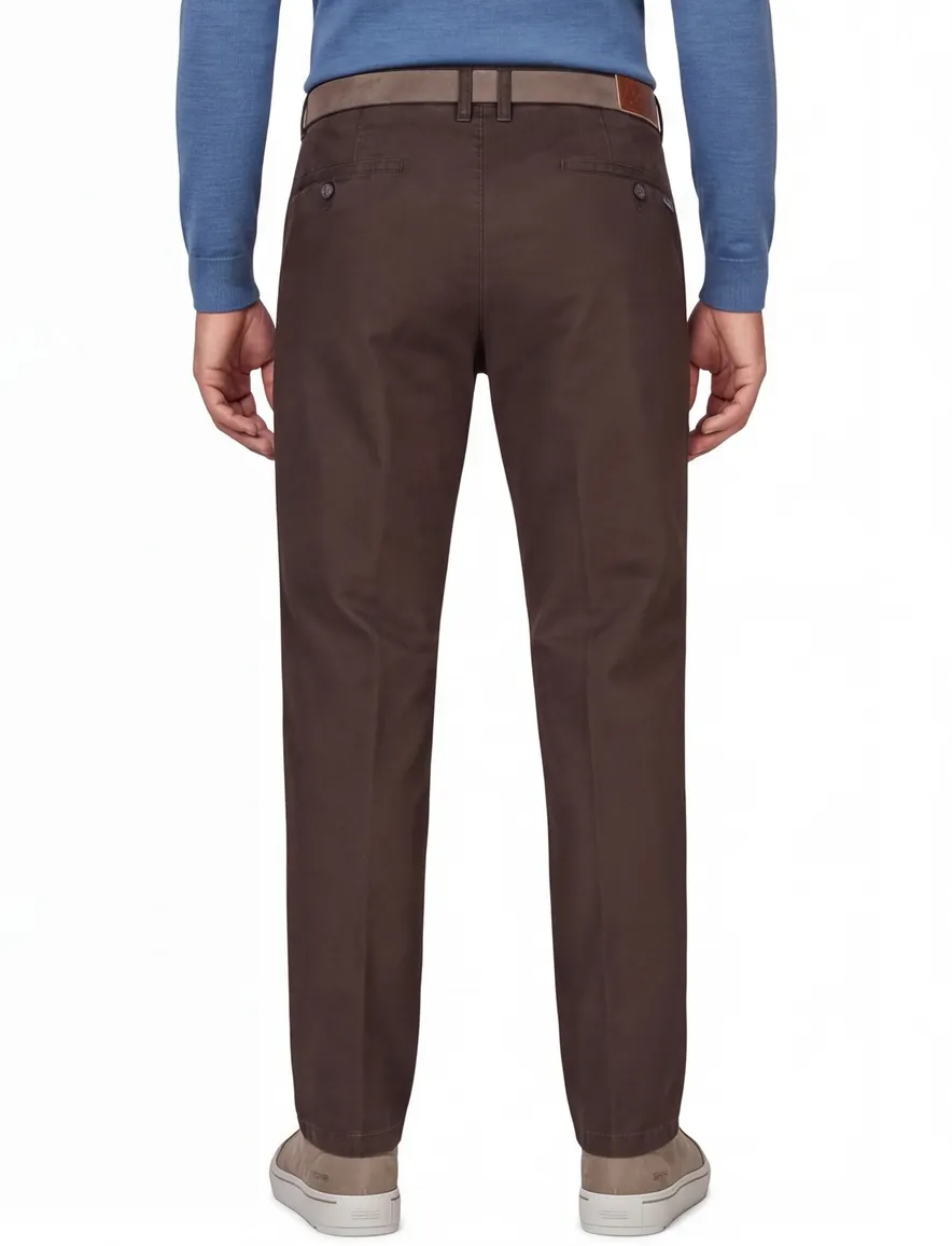 M.E.N.S. chino Madison donkerbruin
