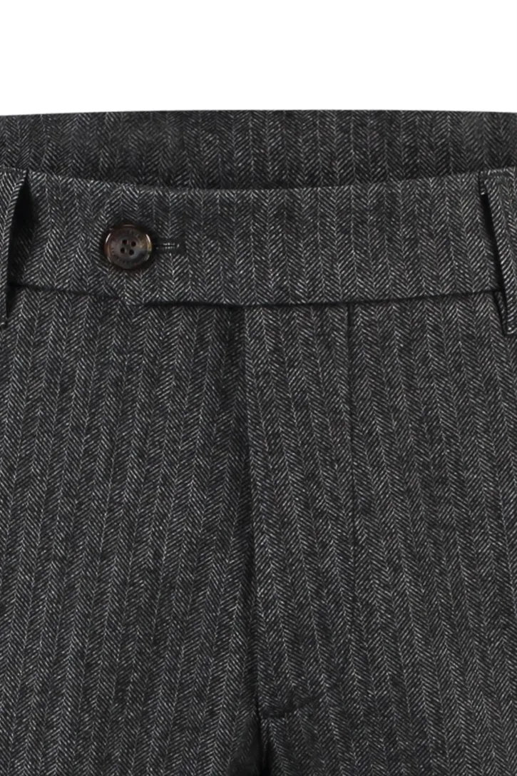 Eurex katoenen broek grijs effen Eurex