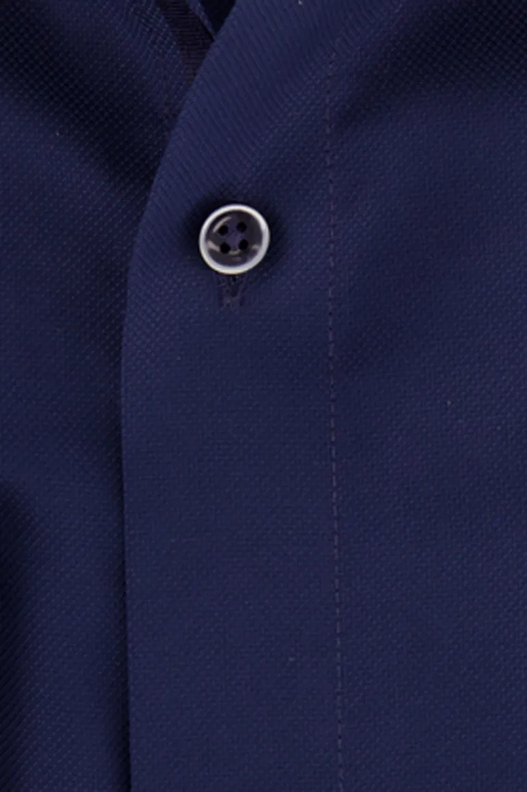 Casa Moda zakelijk overhemd wijde fit blauw effen katoen