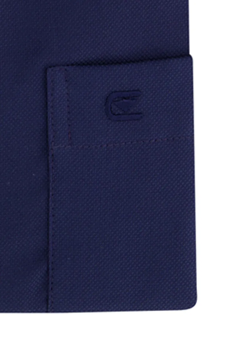Casa Moda zakelijk overhemd wijde fit blauw effen katoen