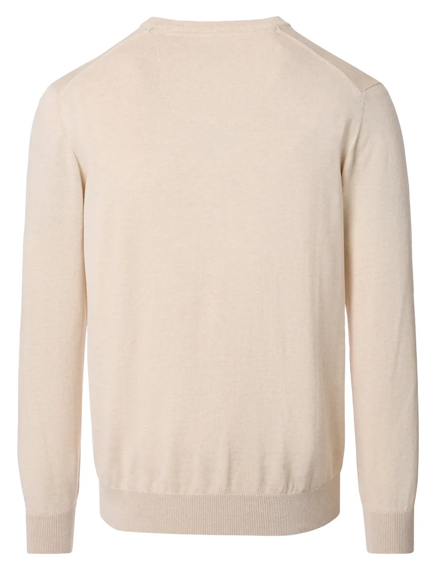 beige trui Casa Moda v-hals met boord