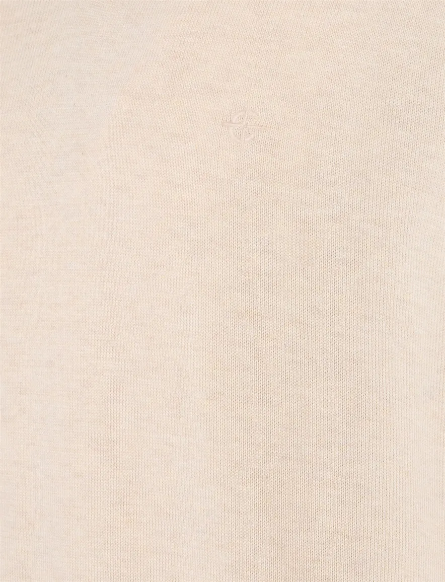 beige trui Casa Moda v-hals met boord