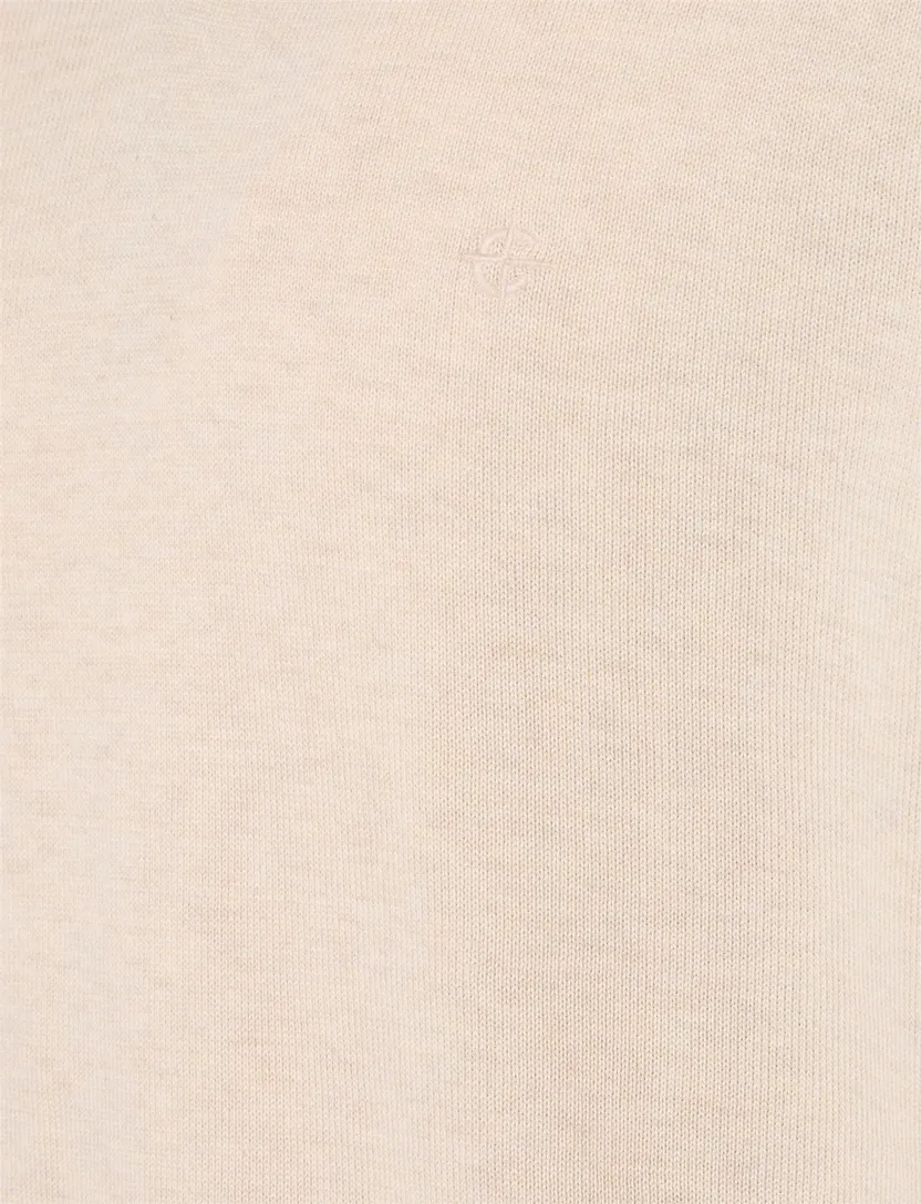 v-hals trui beige Casa Moda gebreid 100% katoen