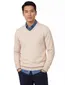 v-hals trui beige Casa Moda gebreid 100% katoen