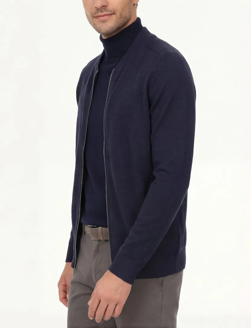 Donkerblauw vest Casa Moda
