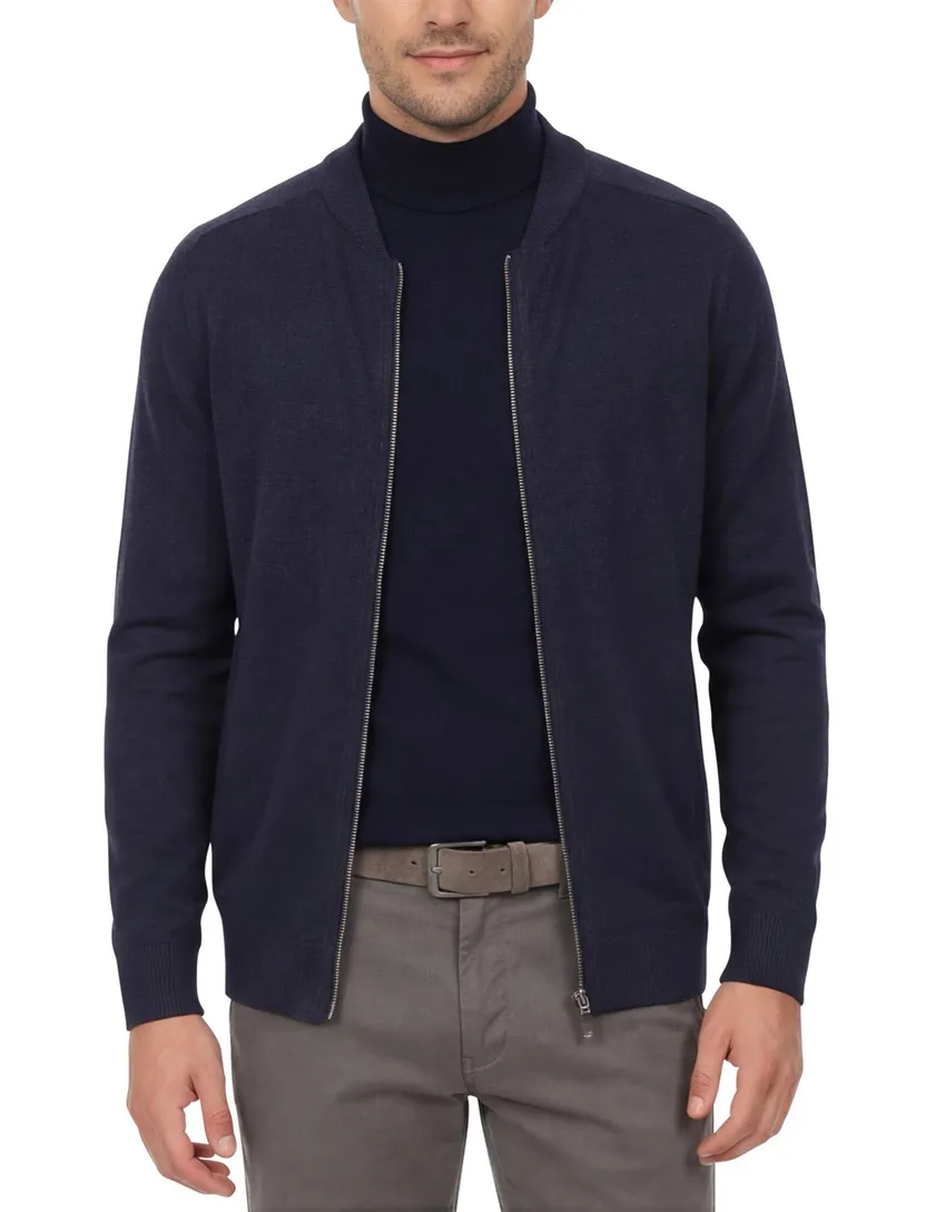 Donkerblauw vest Casa Moda