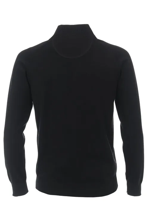 Casa Moda Vest zwart wijde fit