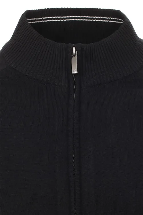 Casa Moda Vest zwart wijde fit