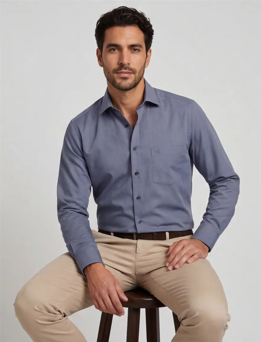 Overhemd Casa Moda donkerblauw