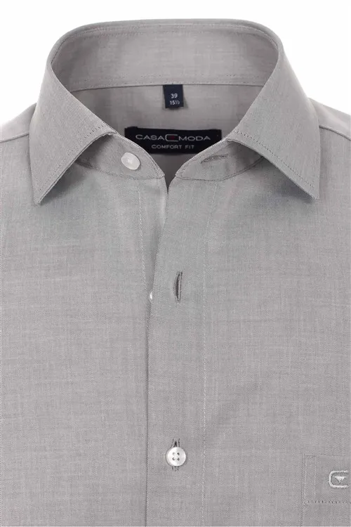 Casa Moda overhemd grijs katoen Comfort Fit