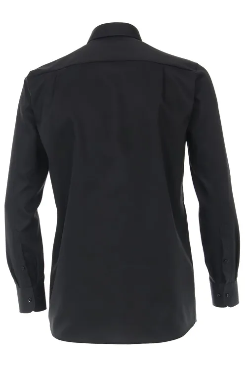 Casa Moda overhemd zwart katoen Comfort Fit
