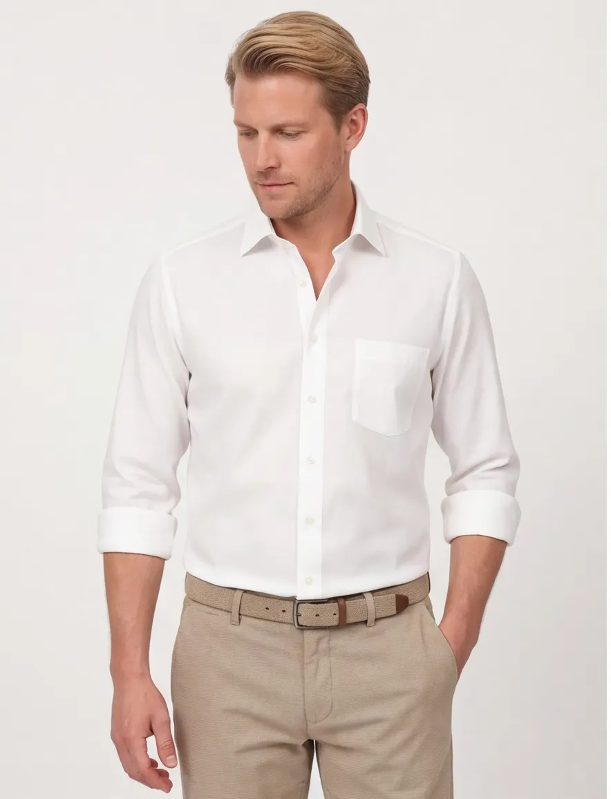 Casa Moda Comfort Fit overhemd creme ml7 wijde fit