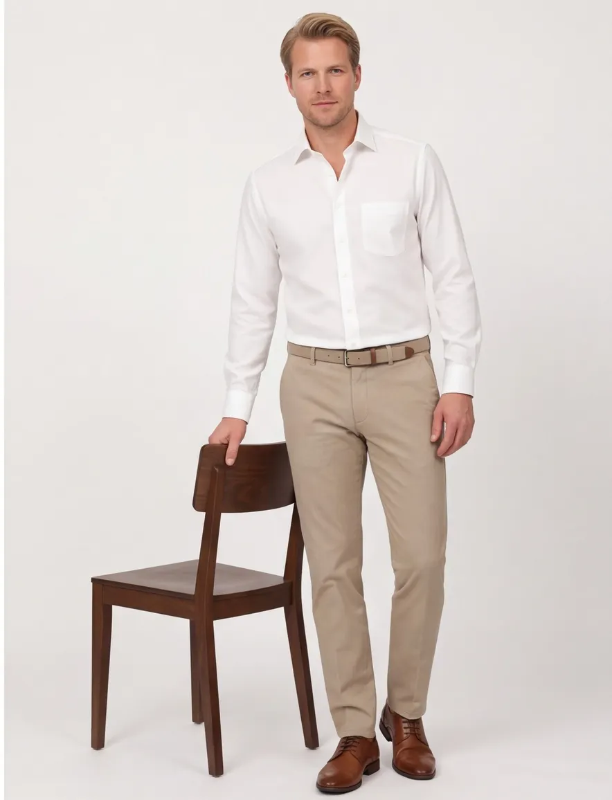 Casa Moda Comfort Fit overhemd creme ml7 wijde fit