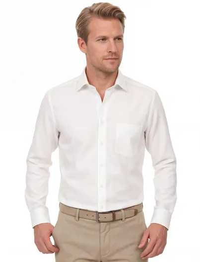 Casa Moda Casa Moda overhemd creme ml7 katoen Comfort Fit