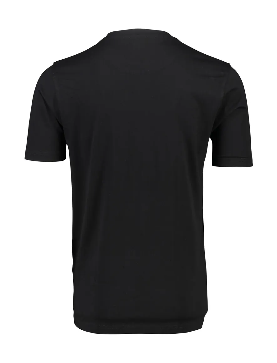 Casa Moda t-shirt zwart effen katoen