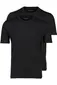 Casa Moda t-shirt zwart effen katoen