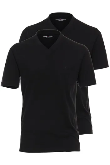 Casa Moda Casa Moda T-shirt zwart katoen