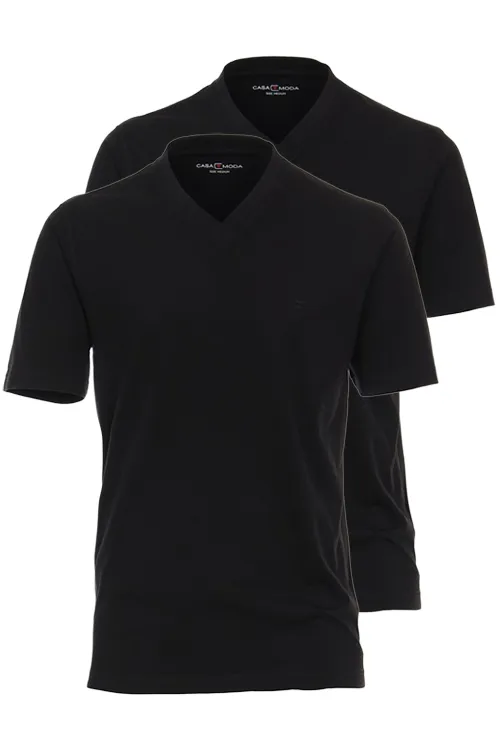 Casa Moda T-shirt zwart wijde fit