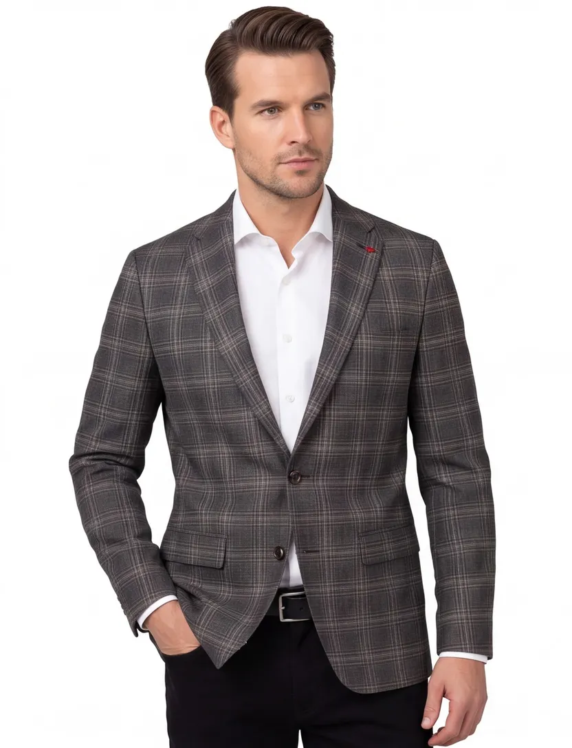 Colbert Roy Robson Mix & Match antraciet ruitje
