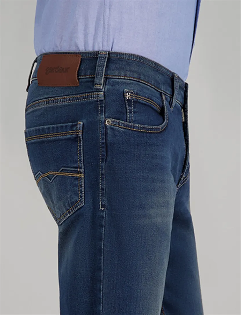 Donkerblauwe herenjeans 5-p Gardeur Batu