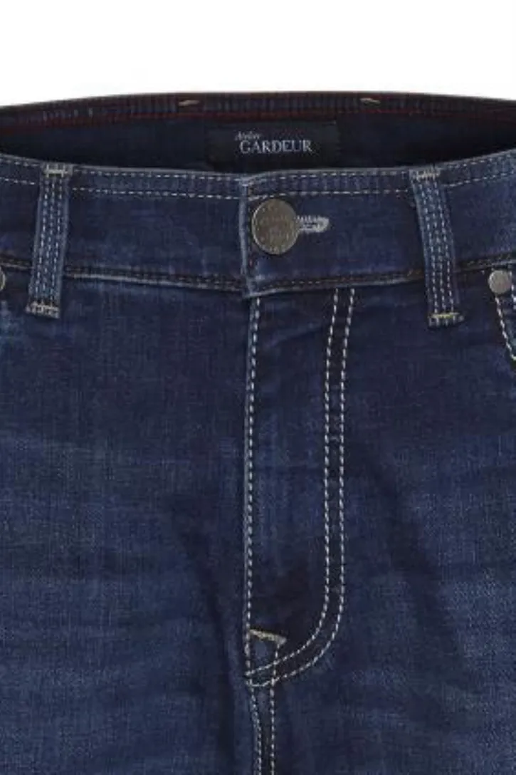 Donkerblauwe herenjeans 5-p Gardeur Batu