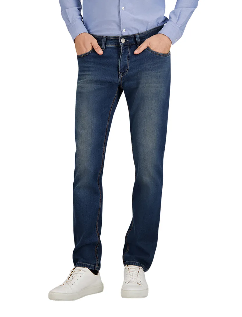 Donkerblauwe herenjeans 5-p Gardeur Batu