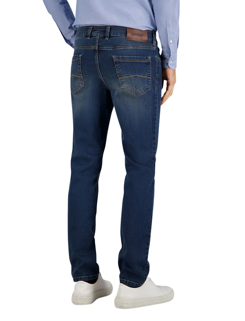 Donkerblauwe herenjeans 5-p Gardeur Batu