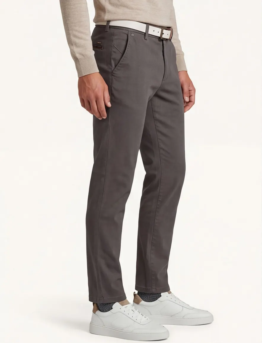 katoenen broek bruin Gardeur Terrell