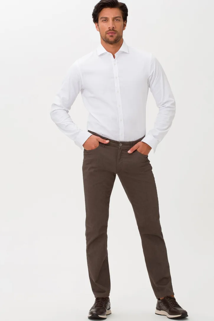 Brax 5-pocket donker bruin Cadiz