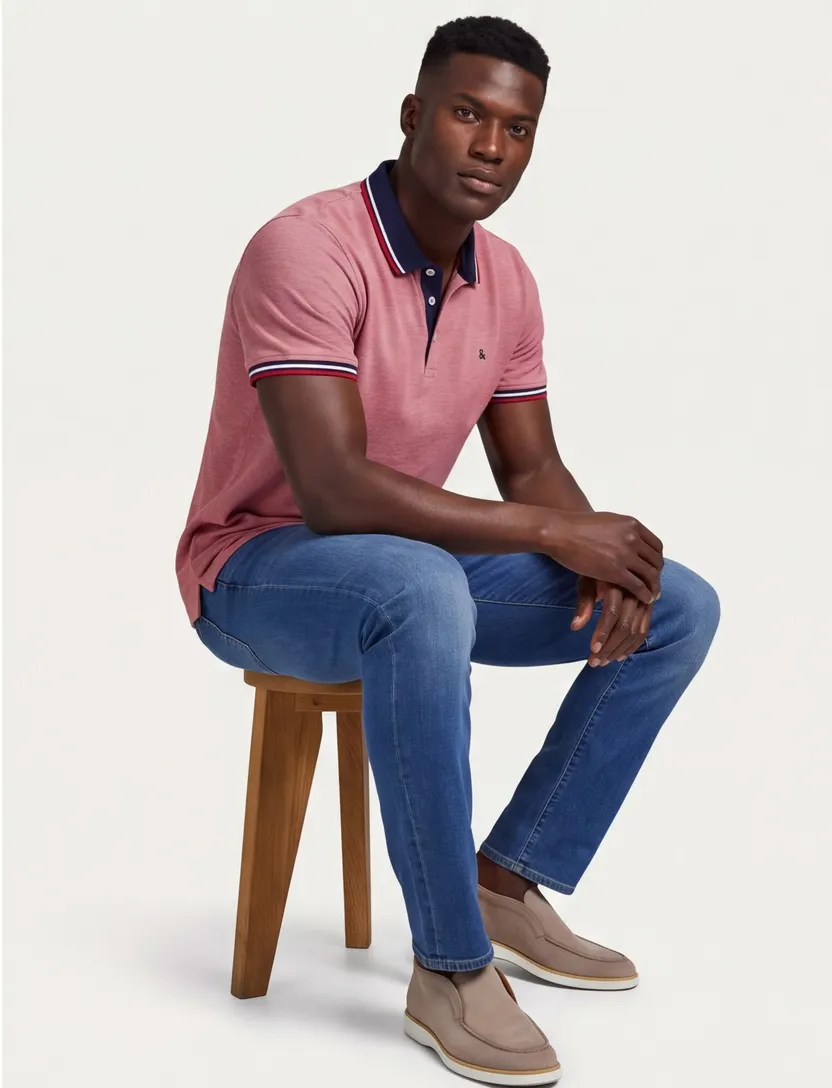 Jack & Jones poloshirt rood Plus Size
