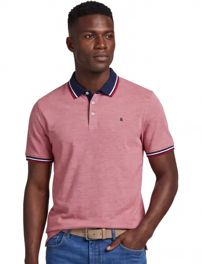 Jack & Jones Jack & Jones poloshirt rood Plus Size