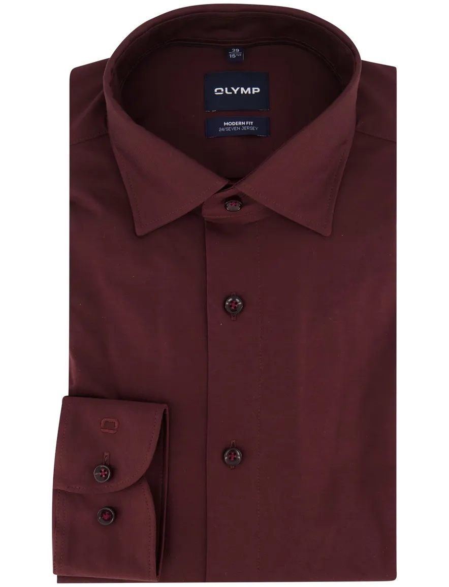 Olymp overhemd bordeaux