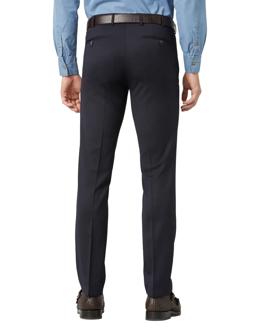 Meyer broek Bonn donkerblauw effen wol