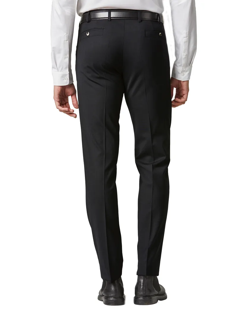 broek Meyer zwart effen
