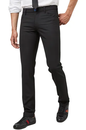 Meyer Meyer katoenen broek zwart effen katoen