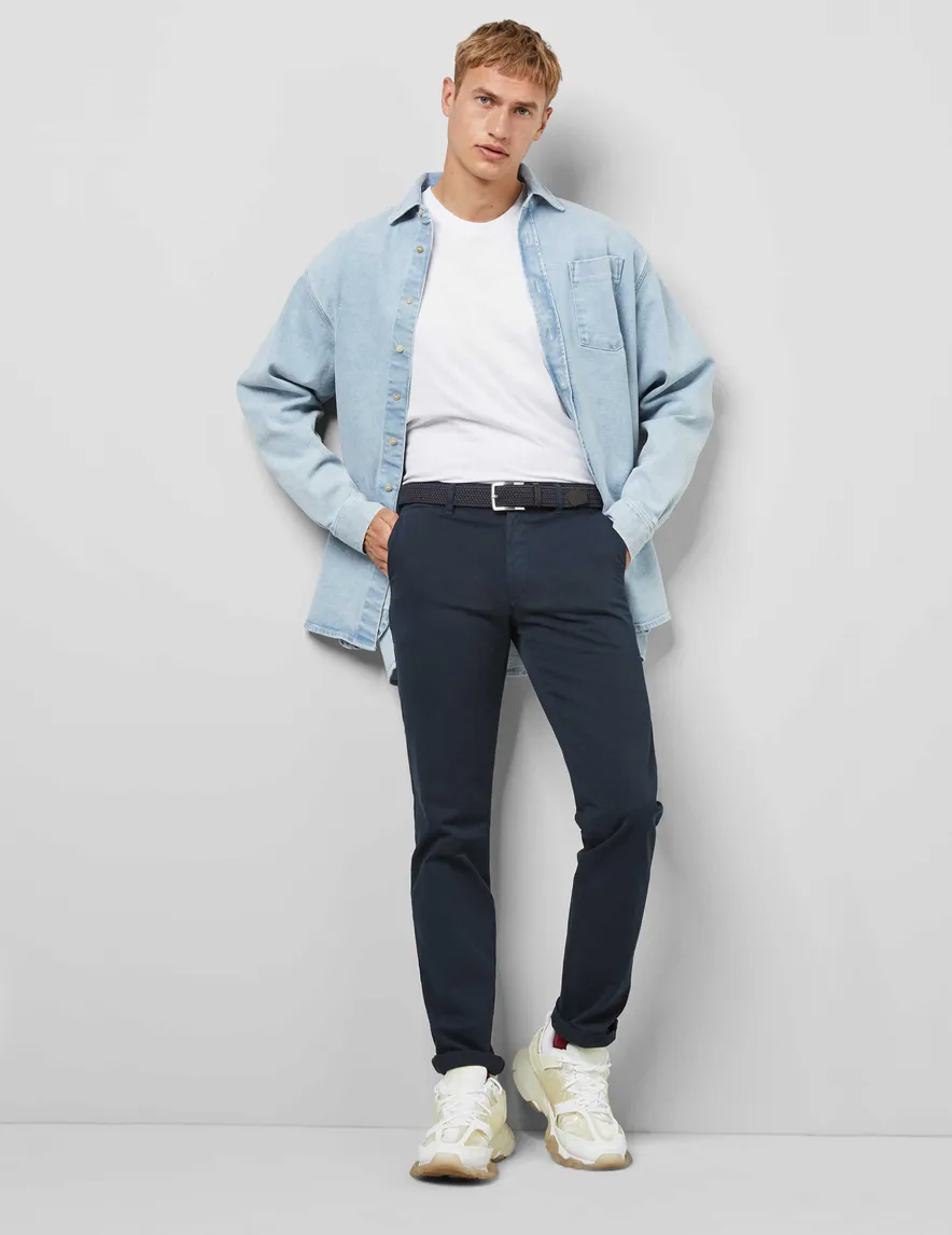 Meyer M5 katoenen broek donkerblauw