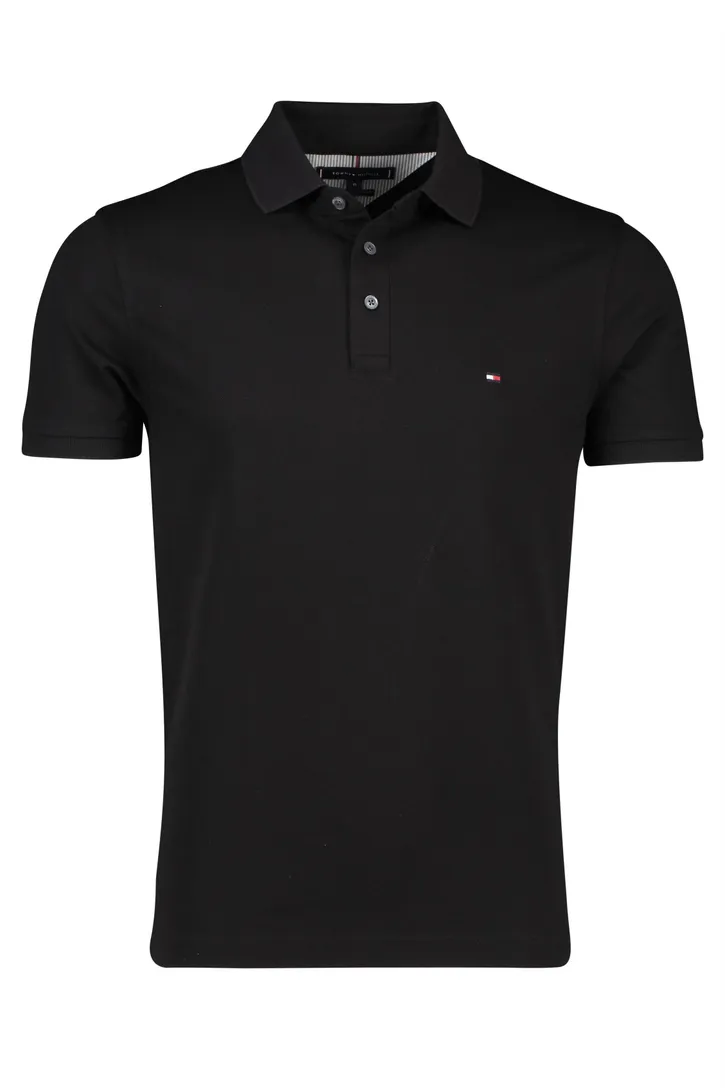 Poloshirt Tommy Hilfiger zwart Slim Fit