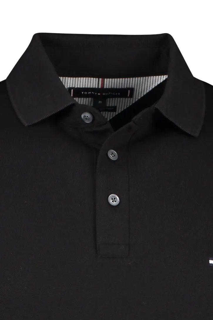 Poloshirt Tommy Hilfiger zwart Slim Fit