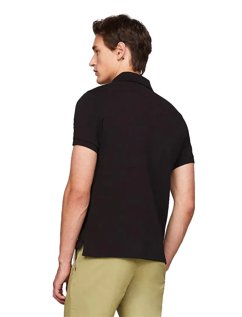 Poloshirt Tommy Hilfiger zwart Slim Fit