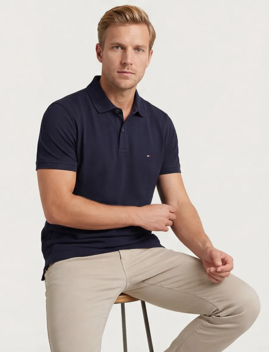 Poloshirt Big & Tall Tommy Hilfiger nachtblauw