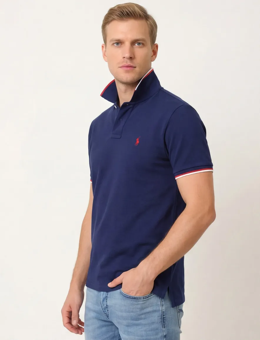 Polo Ralph Lauren polo normale fit donkerblauw effen
