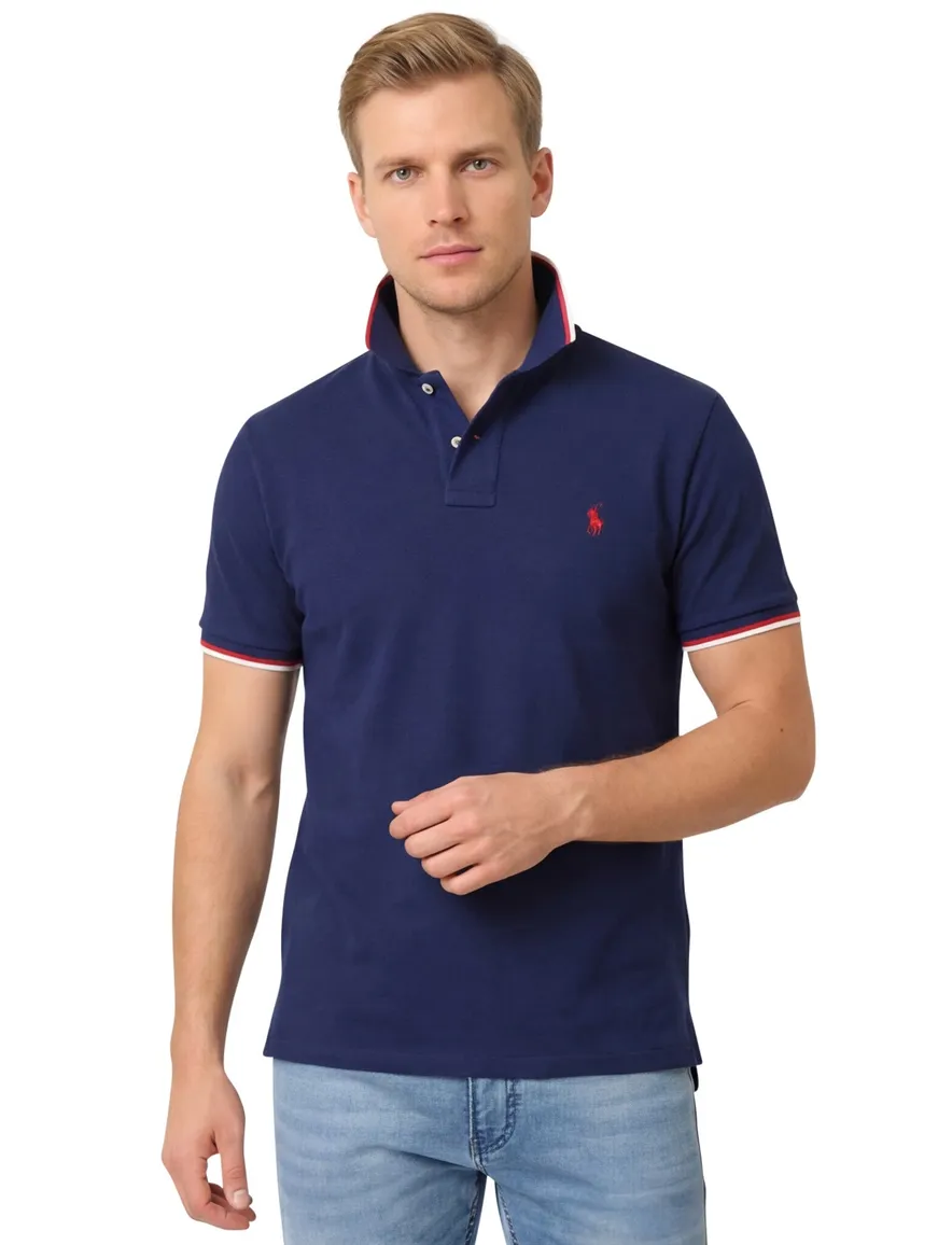 Polo Ralph Lauren polo normale fit donkerblauw effen