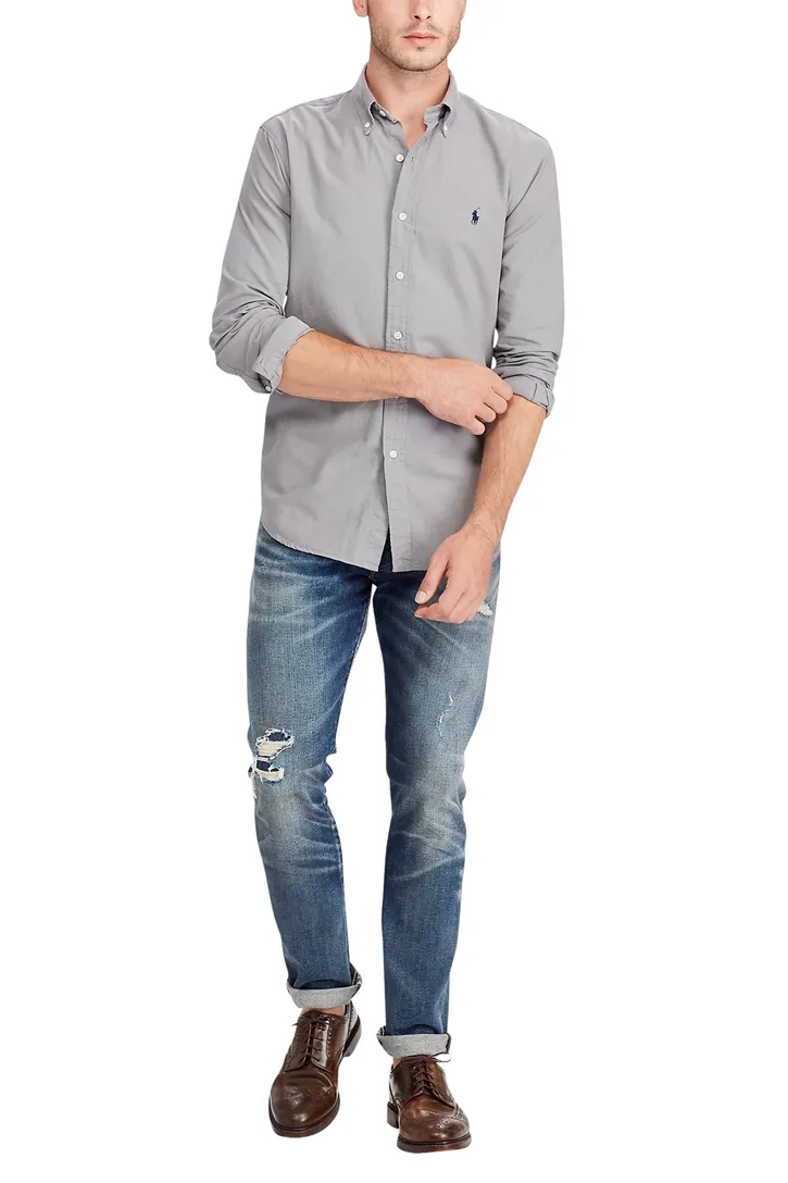 Grijs overhemd Ralph Lauren Slim Fit