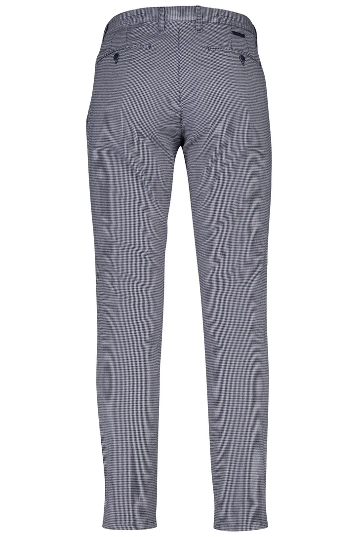 Blauw geruite chino Alberto